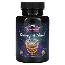 Підтримка пам'яті та роботи мозку, Dragon Herbs Diamond Mind, 500 мг, 100 капсул