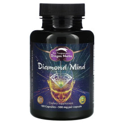 Підтримка пам'яті та роботи мозку, Dragon Herbs Diamond Mind, 500 мг, 100 капсул