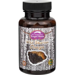 Чага дика сибірська 450 мг, Wild Siberian Chaga Dragon Herbs, 100 капсул
