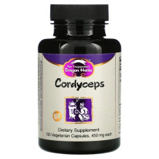 Кордицепс, Dragon Herbs Cordyceps, 500 мг, 100 вегетарианских капсул
