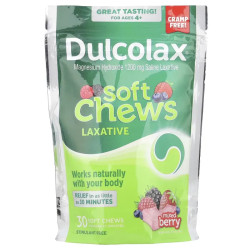 Проносне для дітей 4+ м'які жувальні, смак ягідний мікс, Dulcolax Soft Chews Laxative, 30 жувальних цукерок