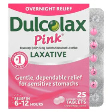 Проносне для дітей віком від 6 років, Dulcolax Pink Laxative, 5 мг, 25 таблеток в оболонці