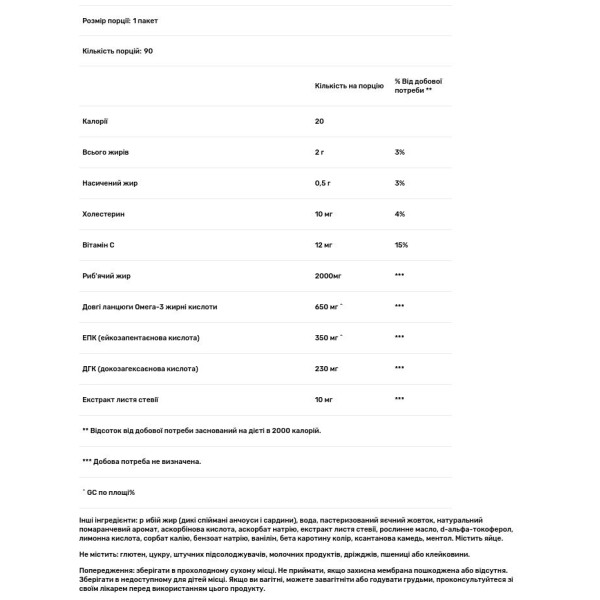 Омега-3, риб'ячий жир, Omega-3, Coromega, смак апельсина, 90 пакетів по 2,5 г