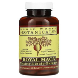 Королевская мака 250 мг, Royal Maca Whole World Botanicals, 180 гелевых капсул