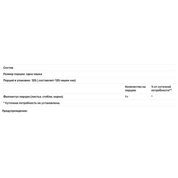 Чай из филлантус нирури, Real Break-Stone Tea, Whole World Botanicals, 125 г