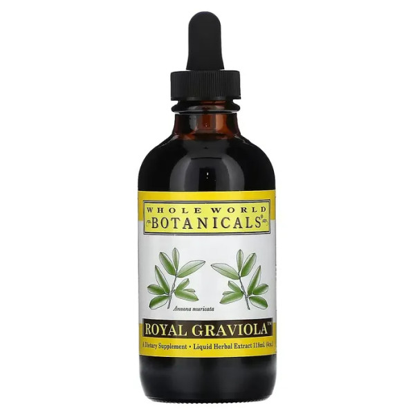 Гравіола (Гуанабана), Royal Graviola, Whole World Botanicals, рідина, 118 мл