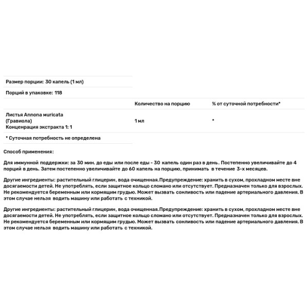 Гравіола (Гуанабана), Royal Graviola, Whole World Botanicals, рідина, 118 мл