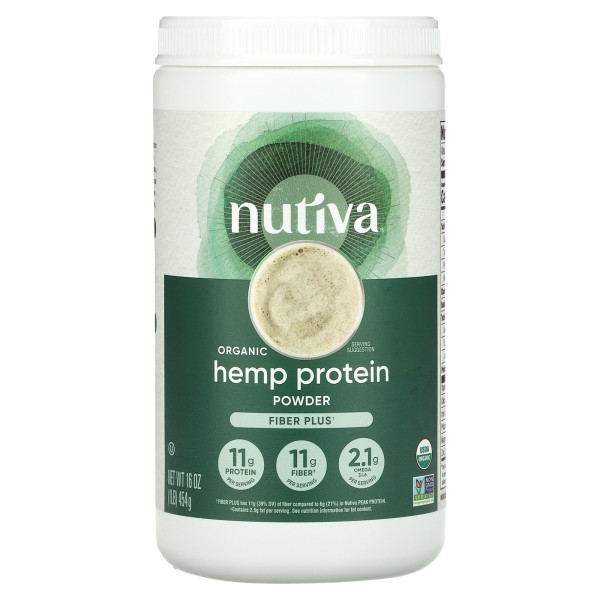 Конопляний протеїн, Hemp Protein, Nutiva, 454 гр