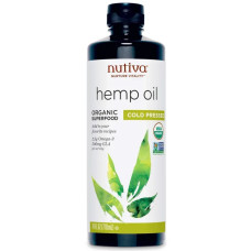 Конопляна олія холодного віджиму, Hemp Seed Oil Nutiva, органік, 710 мл