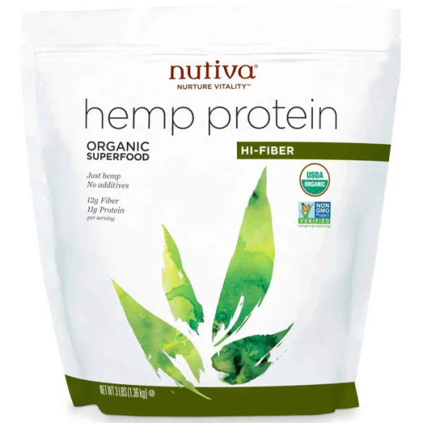 Конопляный протеин, Hemp Protein, Nutiva, 1,36 кг