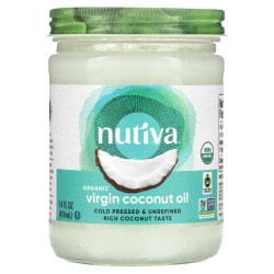 Кокосова олія холодного віджиму, Nutiva Coconut Oil, органік, 414 мл