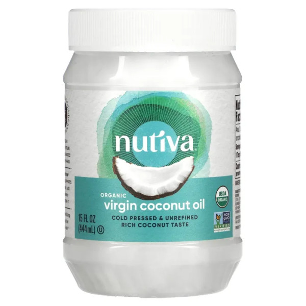 Кокосова олія холодного віджиму, Coconut Oil, Nutiva, органік, 444 мл