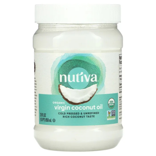 Кокосова олія холодного віджиму, Coconut Oil, Nutiva, 858 мл