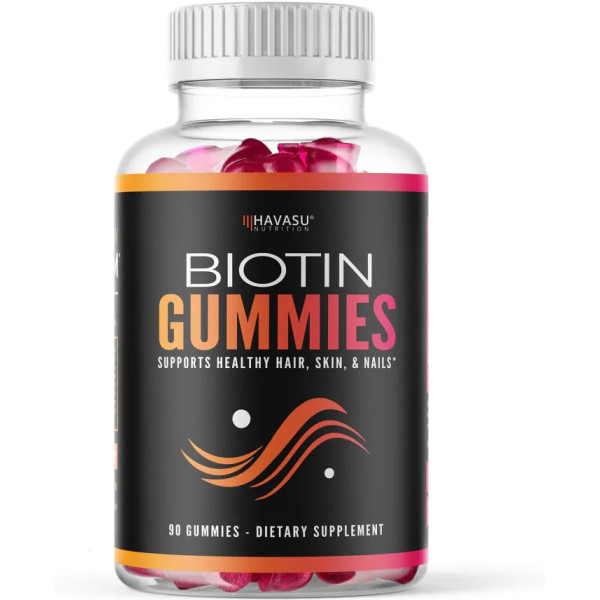 Біотин, Biotin Gummies, Havasu Nutrition, високоефективний, 5000 мкг, 90 жувальних цукерок
