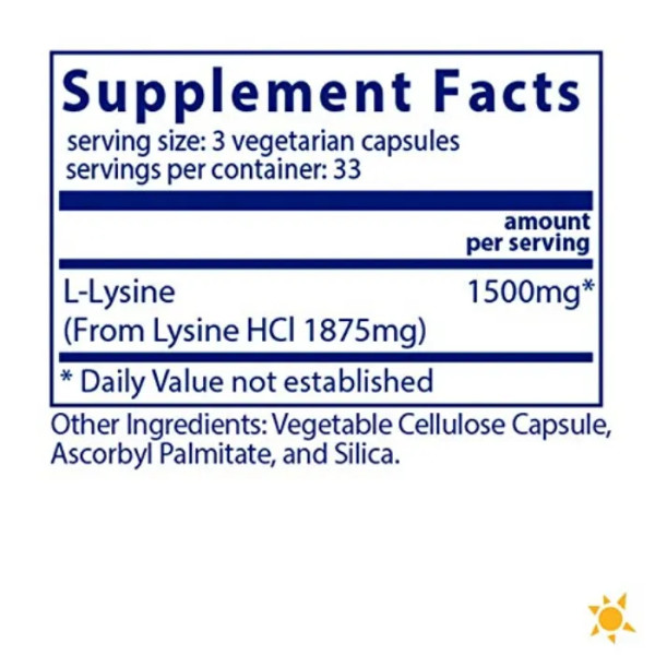 Лізин (лікування герпесу), Lysine, Vital Nutrients, 500 мг, 100 вегетаріанських капсул