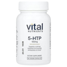 Підтримка настрою 5-HTP 100 мг, Vital Nutrients 5-HTP, 60 веганських капсул