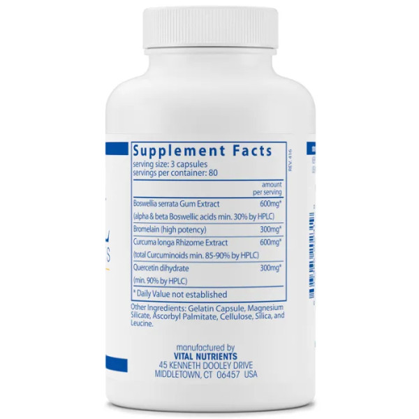 Трав'яна формула від болю і запалення, BCQ, Vital Nutrients, 240 капсул