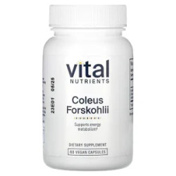 Форсколін, Vital Nutrients Coleus Forskohlii, 60 вегетаріанських капсул