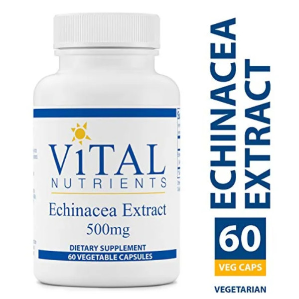 Ехінацея пурпурова, екстракт, Echinacea, Vital Nutrients, 500 мг, 60 вегетаріанських капсул