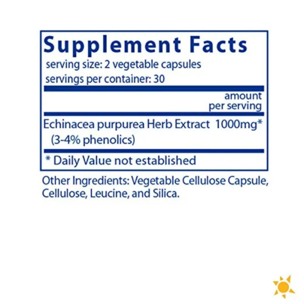 Ехінацея пурпурова, екстракт, Echinacea, Vital Nutrients, 500 мг, 60 вегетаріанських капсул