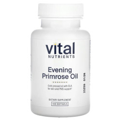Олія вечірньої примули 500 мг, Vital Nutrients Evening Primrose Oil, 100 гелевих капсул