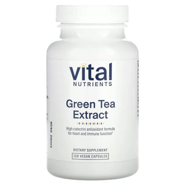 Зелений чай, екстракт, Green Tea, Vital Nutrients, 120 веганських капсул