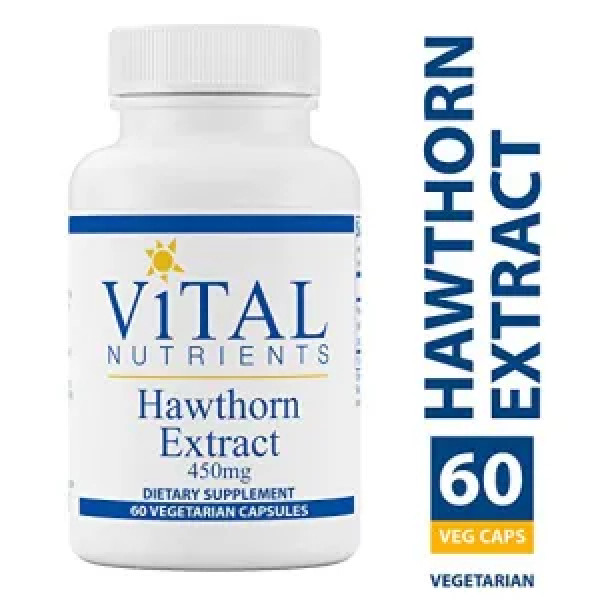 Глід, екстракт, Hawthorn Extract, Vital Nutrients, 450 мг, 60 вегетаріанських капсул