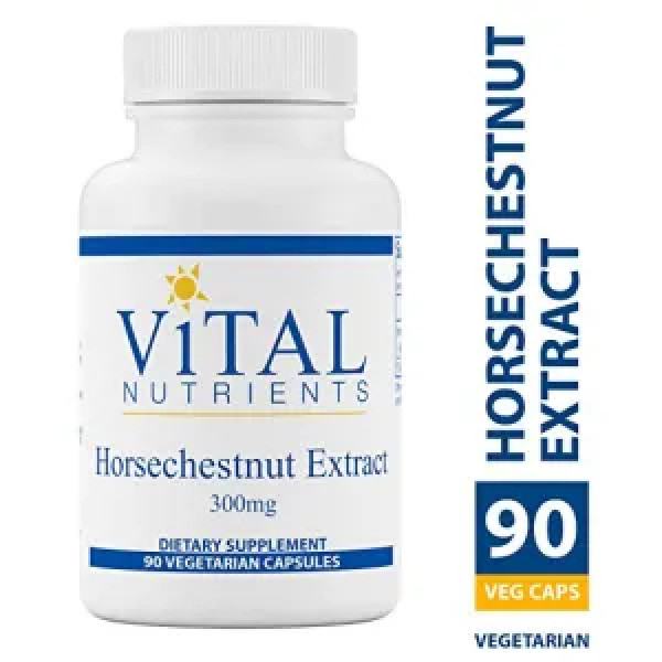 Екстракт кінського каштана, Horsechestnut Extract, Vital Nutrients, 300 мг, 90 вегетаріанських капсул
