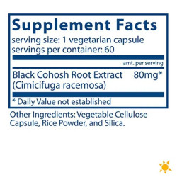 Клопогон кистевидний 80 мг підтримка при менопаузі, Vital Nutrients Black Cohosh, 60 вегетаріанських капсул
