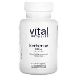 Берберин 200 мг, Vital Nutrients Berberine, 60 веганских капсул