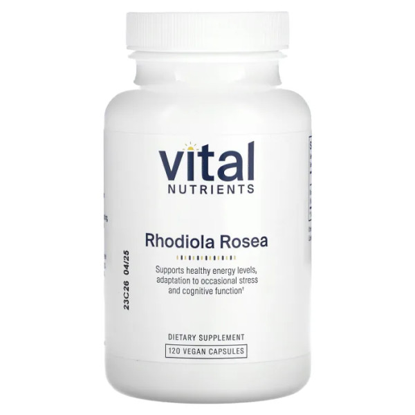 Родіола рожева, екстракт коріння, Rhodiola Rosea, Vital Nutrients, 60 веганських капсул