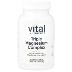 Магній 500 мг комплекс, Vital Nutrients Triple Mag, 90 веганських капсул (250 мг у капсулі)