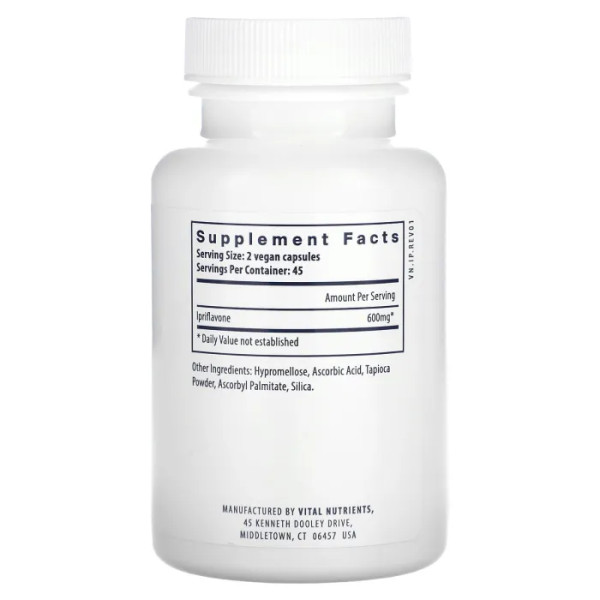 Іприфлавон, Ipriflavone, Vital Nutrients, 90 веганських капсул