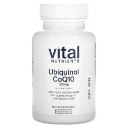 Убихинол CoQ10 100 мг, Vital Nutrients Ubiquinol CoQ10, 60 гелевых капсул