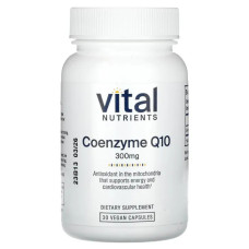 Коензим Q10 300 мг, Vital Nutrients CoEnzyme Q10, 30 вегетаріанських капсул