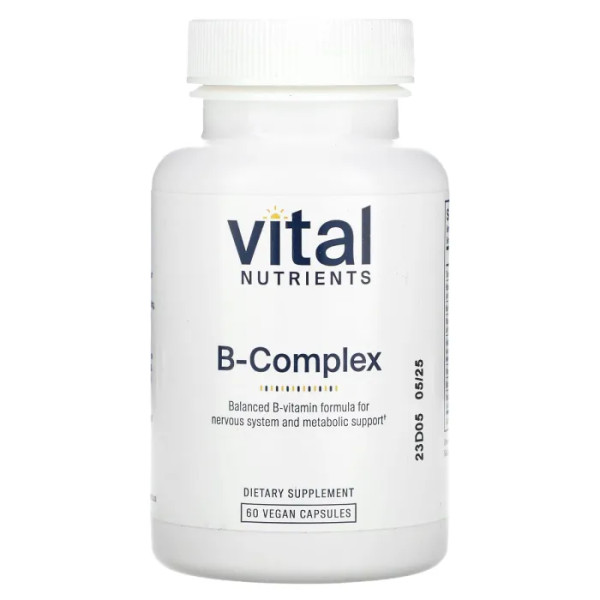 В-комплекс, B-Complex, Vital Nutrients, 60 вегетаріанських капсул