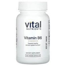 Вітамін B6, Vital Nutrients Vitamin B6, 100 капсул