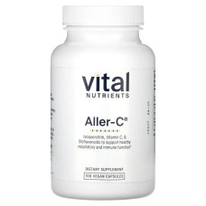 Засіб від алергії, респіраторна та синусна підтримка, Vital Nutrients Aller-C, 100 веганських капсул