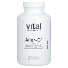 Засіб від алергії, респіраторна та синусна підтримка, Vital Nutrients Aller-C, 200 веганських капсул