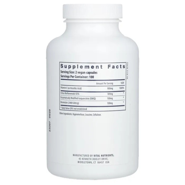 Засіб від алергії, респіраторна та синусова підтримка, Aller-C, Vital Nutrients, 200 веганських капсул