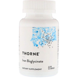 Залізо, Thorne Iron Bisglycinate, 60 капсул