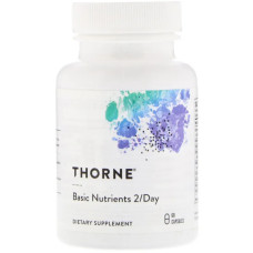 Мультивитамины и мультиминералы 2 в день, Thorne Basic Nutrients 2/Day, 60 капсул