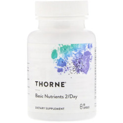 Мультивитамины и мультиминералы 2 в день, Thorne Basic Nutrients 2/Day, 60 капсул