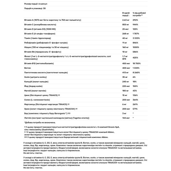 Мультивітаміни для чоловіків 50+, Men's Multi, Thorne, 180 капсул