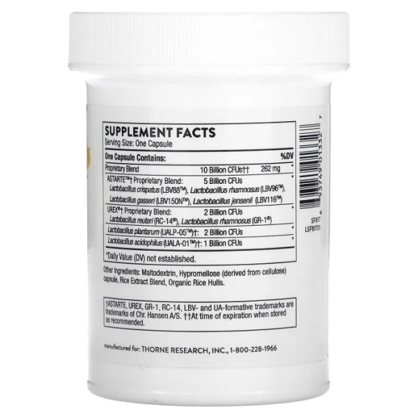 Пробіотики для жінок, Women's Daily Probiotic, Thorne, 30 капсул