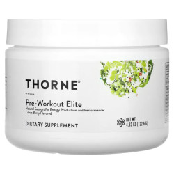 Предтренировочный комплекс, Thorne Pre Workout Elite, вкус цитрус и ягоды, 122,6 г