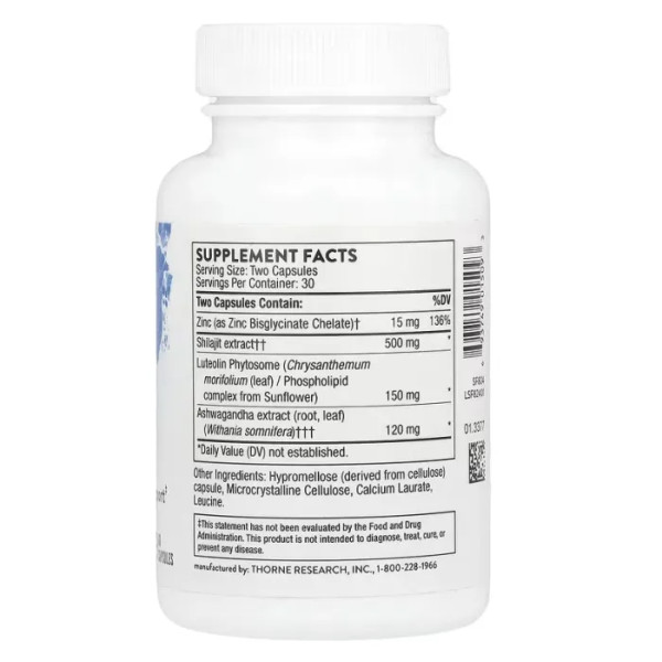 Підтримка тестостерону, Advanced Testosterone, Thorne, 60 капсул