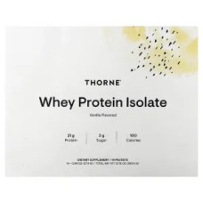 Сывороточный протеин изолят, вкус ваниль, Whey Protein Isolate Thorne, 14 пакетиков по 27,9 г