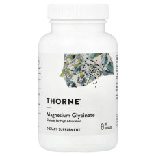 Магний глицинат, Magnesium Glycinate Thorne, 90 капсул (120 мг на капсулу)