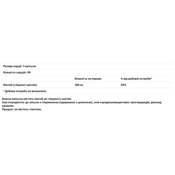 Магнію гліцинат, Magnesium Glycinate, Thorne, 90 капсул (120 мг на капсулу)